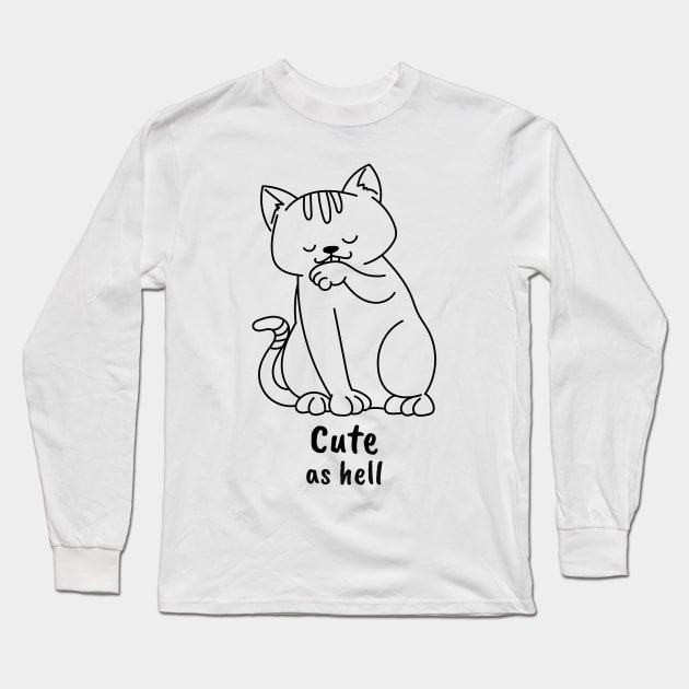 Adorable cute cat Long Sleeve T-Shirt by Purrfect Shop